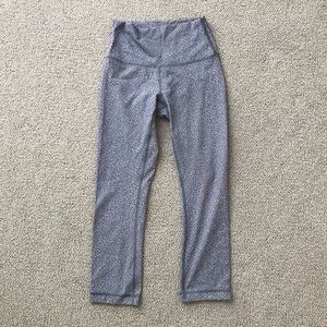 Lulu lemon Cropped Grey Speckled Leggings